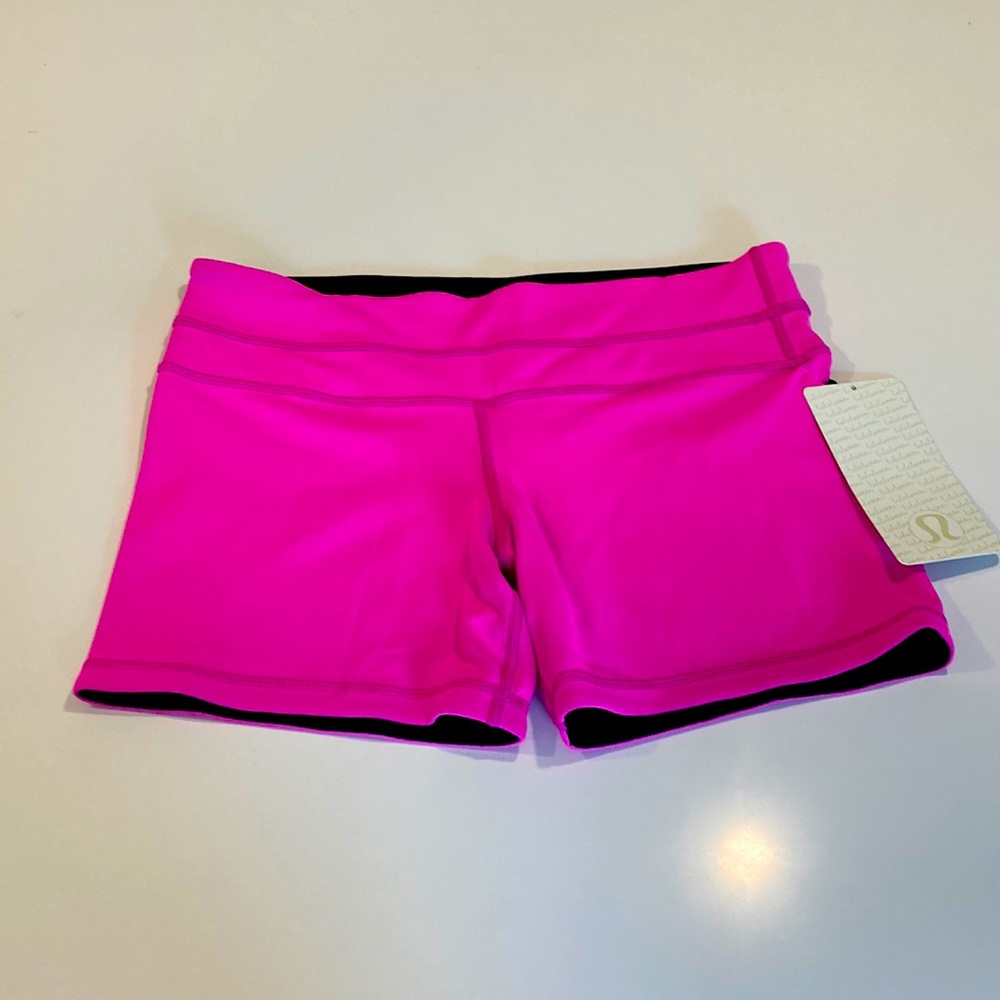 Pink Lululemon Groove shorts. Size 8 women’s.